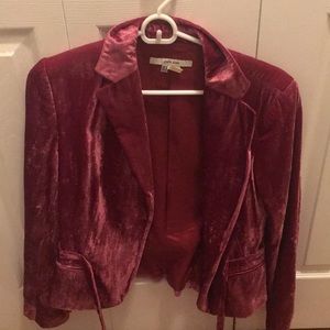 Pink velvet jacket